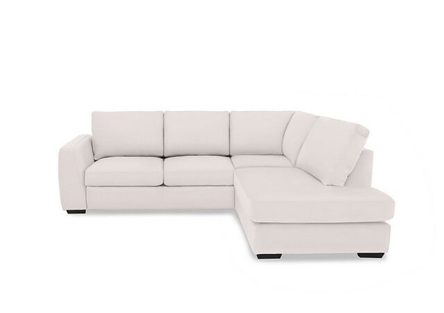 Dinky Leather Right Hand Facing Corner Chaise End Sofa - Cotton Cat - Sofas and Armchairs - In Time for Christmas