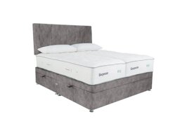 Sleepeezee - Natural Touch 3000 Zip and Link Side Ottoman Divan Set - Dapple Silver