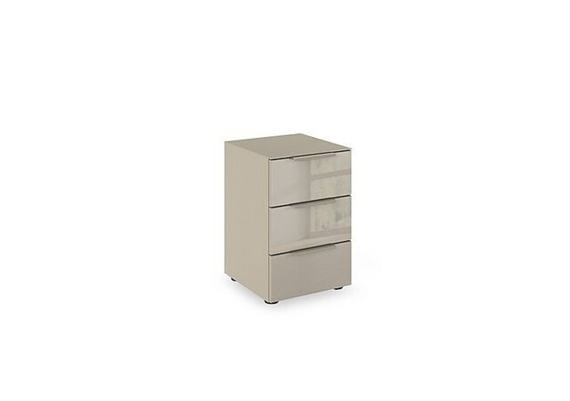 Rauch - Haven 3 Drawer Bedside Cabinet with Glass Top and Front