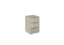 Rauch - Haven 3 Drawer Bedside Cabinet with Glass Top and Front