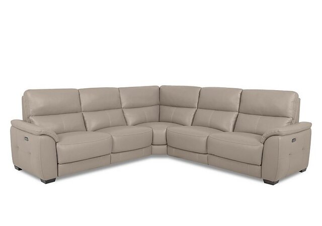 World of Leather - Saffron Large Leather Power Recliner Corner Sofa - Feather - Sofas and Armchairs