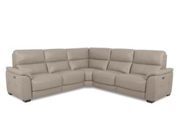 World of Leather - Saffron Large Leather Power Recliner Corner Sofa - Feather - Sofas and Armchairs