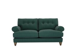 The Lounge Co. - Bronwyn 2.5 Seater Fabric Classic Back Sofa With Vintage Oak Feet - Curly Kale