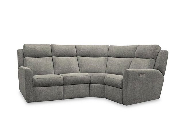 G Plan - Wren Small Fabric Corner Sofa with Power Recliner - Mirage Slate