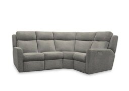 G Plan - Wren Small Fabric Corner Sofa with Power Recliner - Mirage Slate
