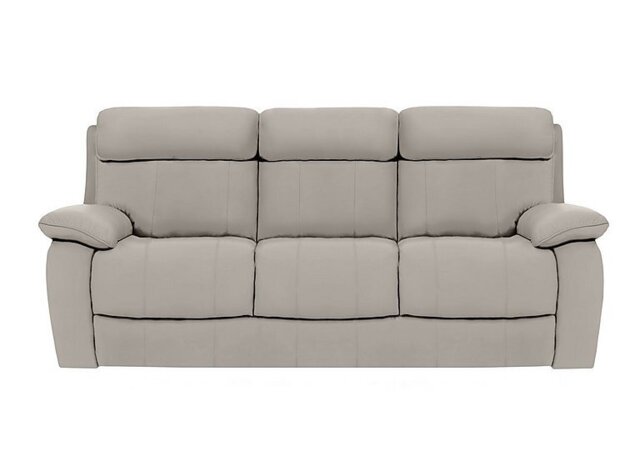 World of Leather - Moreno 3 Seater Leather Sofa - Silver Grey