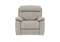 World of Leather - Moreno Leather Power Recliner Armchair with Power Headrest - Silver Grey