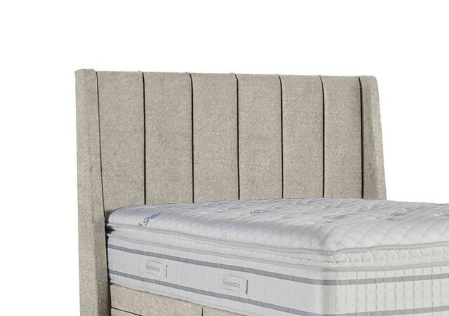 Sleepeezee - Vail Floor Standing Headboard - Double - Tweed Cream