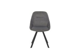 Arctic Swivel Fabric Dining Chair - Light Grey Velvet