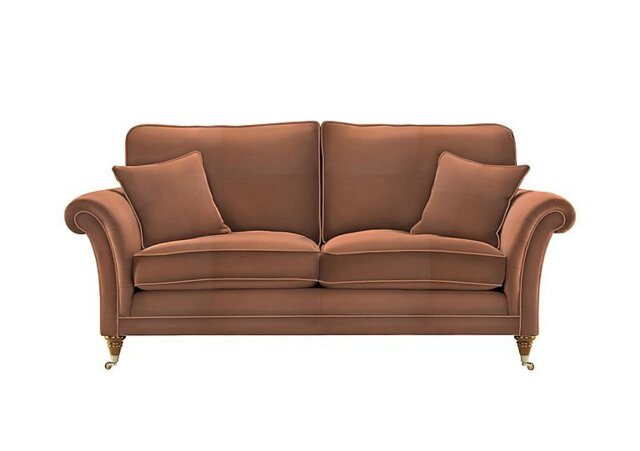 Parker Knoll - Burghley Large 2 Seater Leather Sofa - Roma Nutmeg