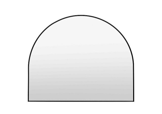 Heston Overmantle Arched Mirror - Black