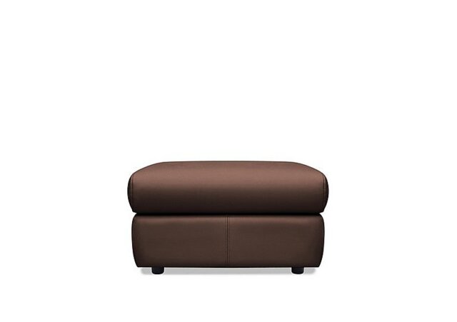 G Plan - Thornbury Leather Storage Footstool - Capri Oak