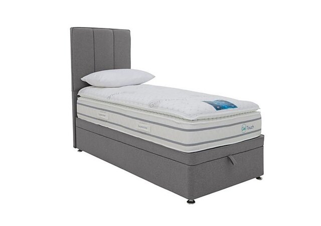 Sleepeezee - GelTouch 5000 End-lift Ottoman Divan Set - Single - Joshua Grey