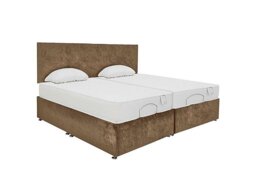Sleep Cool Adjustable Divan Set with 2 Drawers - Super King - Lace Caramel