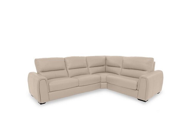 World of Leather - Flex Leather Small Right Hand Facing Corner Sofa - BV Pebble - Sofas and Armchairs