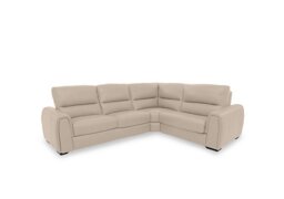 World of Leather - Flex Leather Small Right Hand Facing Corner Sofa - BV Pebble - Sofas and Armchairs