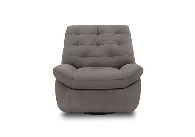 World of Leather - Ozzy NC Leather Swivel Power Recliner Chair - NC Elephant