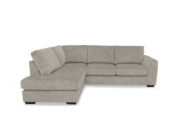 Dinky Fabric Left Hand Facing Corner Chaise End Sofa - Marble Cream