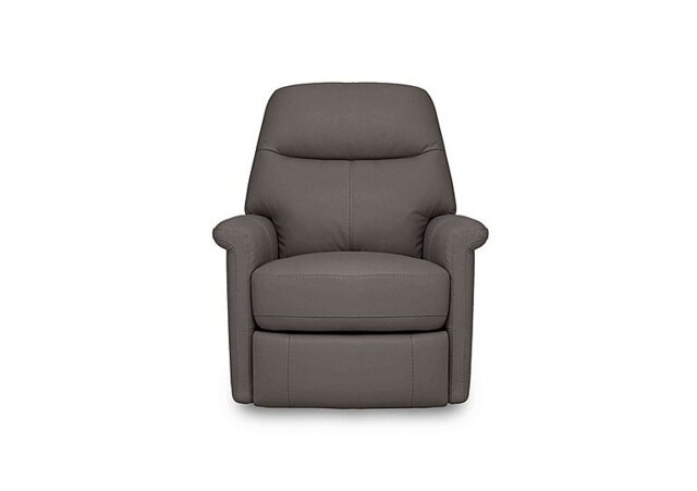 World of Leather - Compact Collection Lille Leather Chair with Power Recliner - BV Elephant