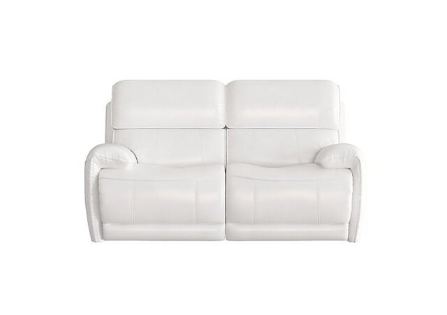 World of Leather - Link 2 Seater BV Leather Power Recliner Sofa with Power Headrests - BV Star White
