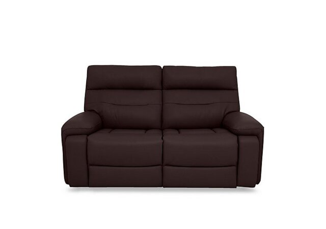 Cinemax Leather 2 Seater Power Recliner Sofa with Power Headrests - Burgundy