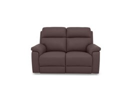 Raven Leather 2 Seater Power Recliner Sofa