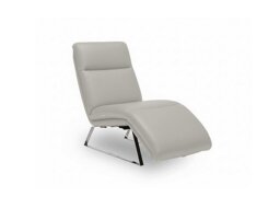 Rhianna Leather Power Recliner Chaise Chair - Lead Grey