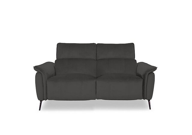 Jude Fabric 2 Seater Power Recliner Sofa with Power Headrests, Power Lumbar and Heated Seats - Opulence Granite