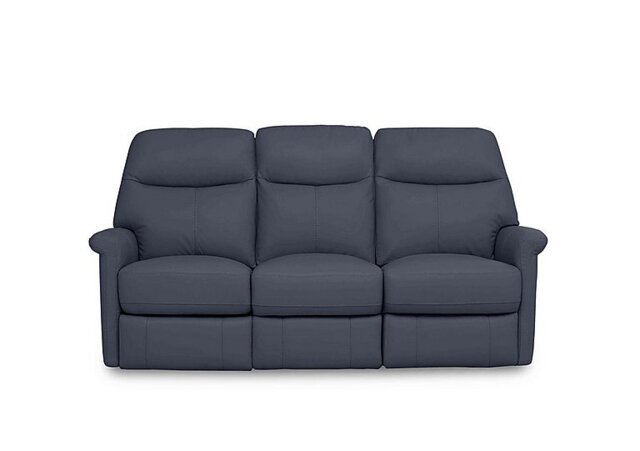 World of Leather - Compact Collection Lille 3 Seater BV Leather Sofa - BV Ocean Blue