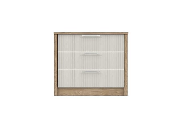 London Bedrooms - Chelsea 3 Drawer Chest with Silver Handles