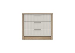 London Bedrooms - Chelsea 3 Drawer Chest with Silver Handles