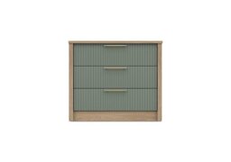 London Bedrooms - Chelsea 3 Drawer Chest with Gold Handles