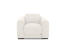 World of Leather - Edison Leather Chair - Star White
