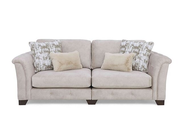 Aura 4 Seater Classic Back Split Frame Sofa - Enzo Cream
