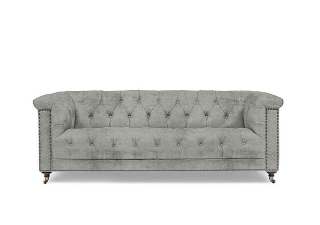 At The Helm - Wallace 3 Seater Fabric Chesterfield Sofa - Doves Tale