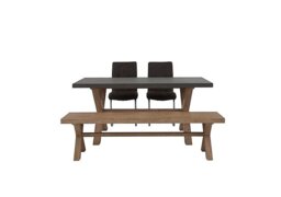 Fusion Small Table, 2 Chairs and Dining Bench Set