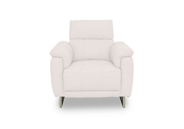Moet Leather Power Recliner Chair with Telescopic Headrest - Cotton
