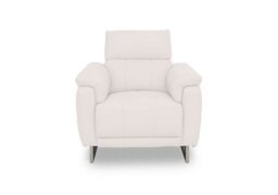 Moet Leather Power Recliner Chair with Telescopic Headrest - Cotton