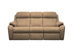 G Plan - Kingsbury 3 Seater Fabric Sofa - No Recliner - Boucle Cocoa - Sofas and Armchairs - In Time for Christmas