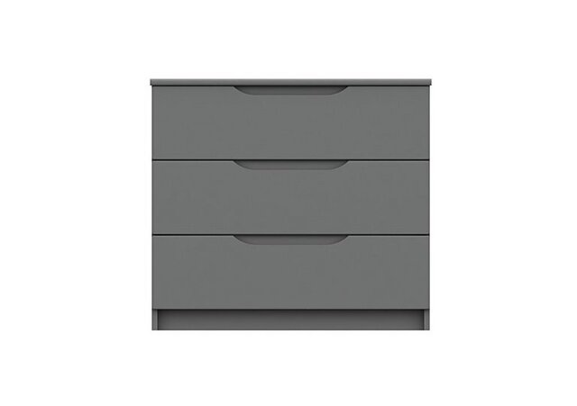 London Bedrooms - St Pancras 3 Drawer Chest - Dust Grey Gloss