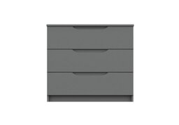 London Bedrooms - St Pancras 3 Drawer Chest - Dust Grey Gloss