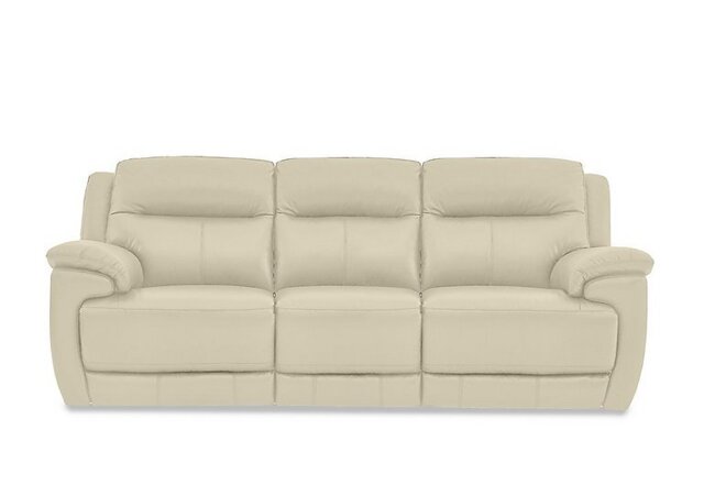 World of Leather - Touch 3 Seater Leather Sofa with Manual Recliner - BV Bisque - Sofas and Armchairs - In Time for Christmas