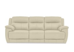World of Leather - Touch 3 Seater Leather Sofa with Manual Recliner - BV Bisque - Sofas and Armchairs - In Time for Christmas