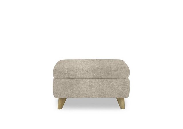 Malmo Fabric Coffee Table Storage Footstool - Cream