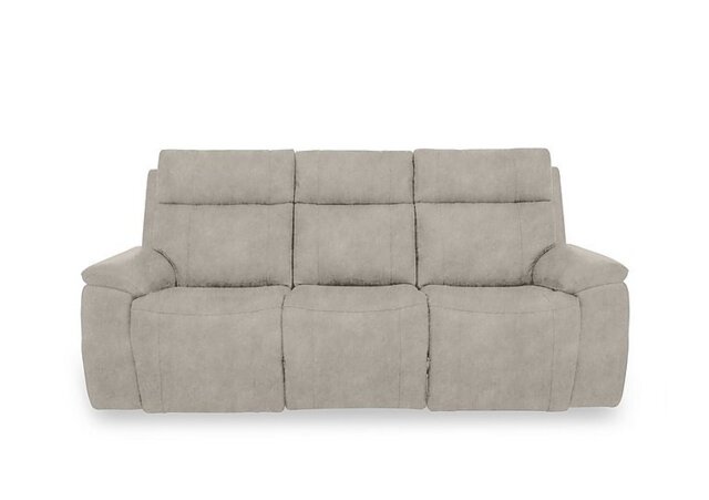 Aero Fabric 3 Seater Power Recliner Sofa with Power Headrests - Marble Cream