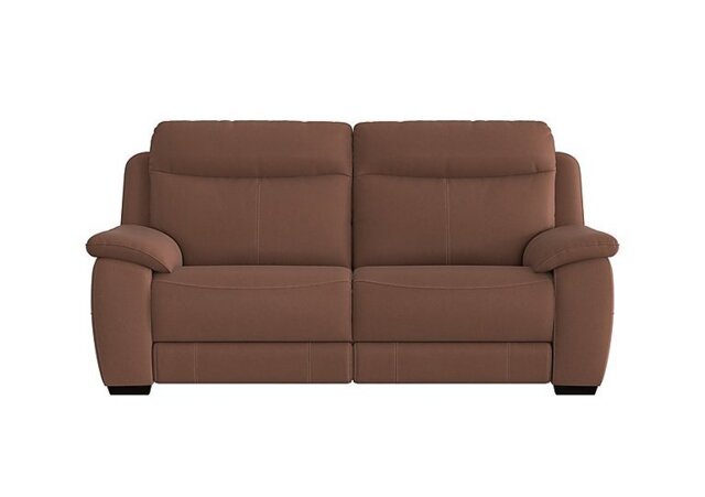 Starlight Express 3 Seater Fabric Recliner Sofa with Power Headrests - Hazelnut