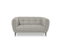 Sienna Leather 2 Seater Sofa - Lead Grey