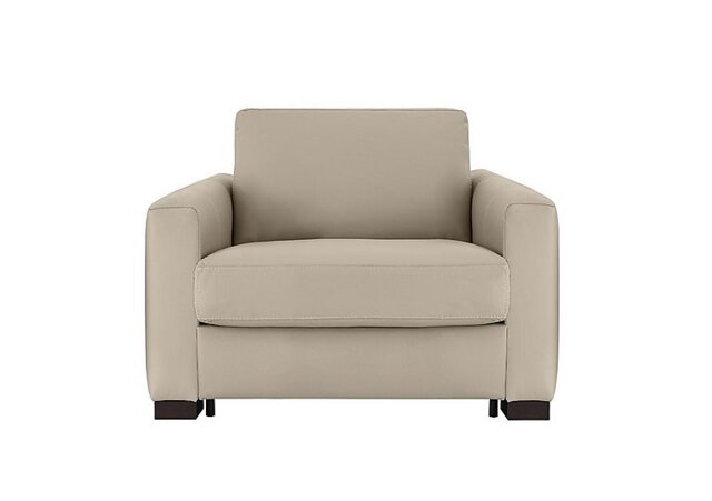 Nicoletti - Alcova Leather Chair Sofa Bed with Box Arms - Torello Fango - Sofas and Armchairs - In Time for Christmas