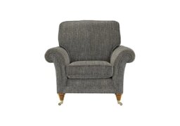 Parker Knoll - Burghley Fabric Armchair - Metric Charcoal