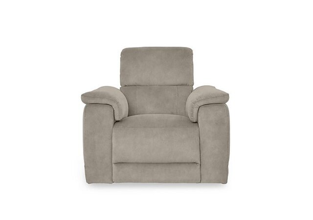 Genius Fabric Power Recliner Chair with Power Headrest and Bluetooth Speakers - Marble Cream